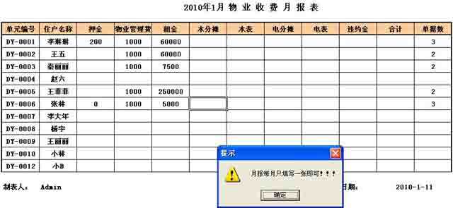勤哲excel服务器之物业收费管理开云 开云体育官网(图8)